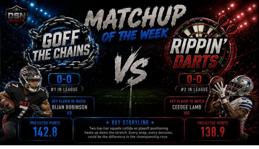 Matchup of the Week — Goff the Chains vs Rippin' Darts